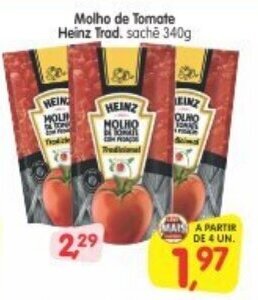 Cercadão Molho de Tomate Heinz Trad. 340g oferta