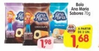 Cercadão Bolo Ana Maria Sabores 70g oferta