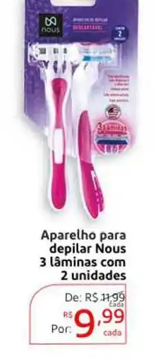 Aparelho Para Depilar Nous 3 Lâminas
