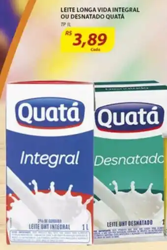 Assaí Atacadista Leite Longa Vida Integral Ou Desnatado Quata 1L oferta