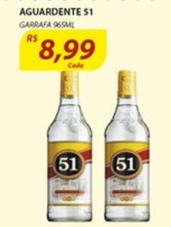 Assaí Atacadista Aguardente 51 965ml oferta