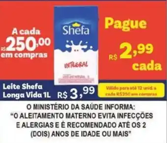 Leite Shefa Longa Vida 1L