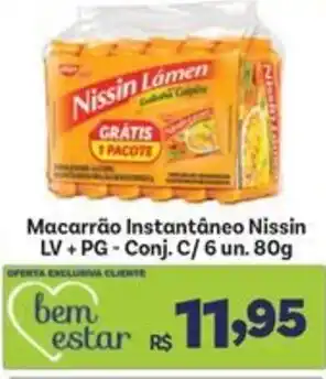 Macarrão Instantâneo Nissin LV +PG - Conj. C/6 un. 80g