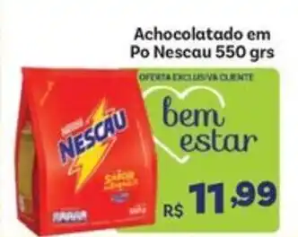 Covabra Supermercados Achocolatado em Po Nescau 550 grs oferta