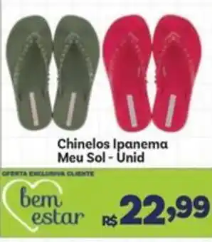 Covabra Supermercados Chinelos Ipanema Meu Sol - Unid oferta
