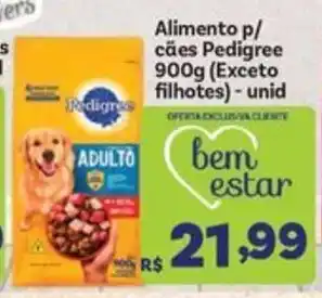 Covabra Supermercados Alimento p/ cães Pedigree 900g (Exceto filhotes) - unid oferta