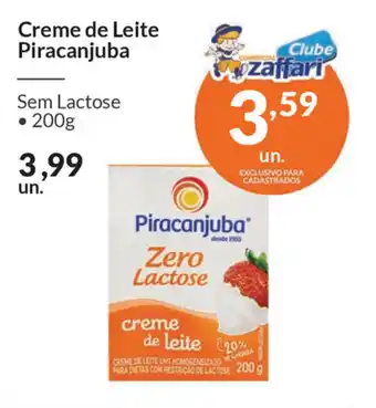 Comercial Zaffari Creme de Leite Piracanjuba 200g oferta
