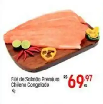 Muffato Filé de Salmão Premium Chileno Congelado kg oferta