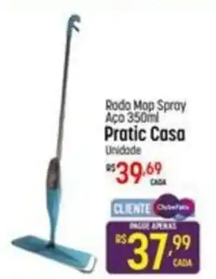 Rodo Mop Spray Aço 350ml Pratic Casa Unidade