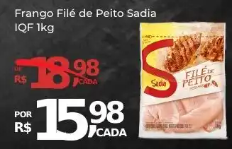 Super Luna Frango Filé de Peito Sadia IQF 1kg oferta