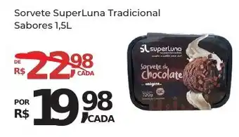 Super Luna Sorvete SuperLuna Tradicional Sabores 1,5L oferta