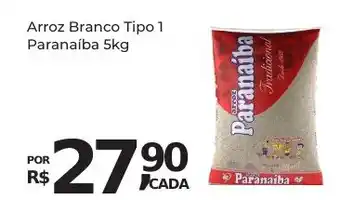 Arroz Branco Tipo 1 Paranaíba 5kg