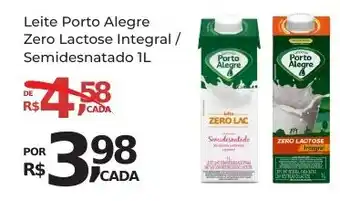 Super Luna Leite Porto Alegre Zero Lactose Integral / Semidesnatado 1L oferta