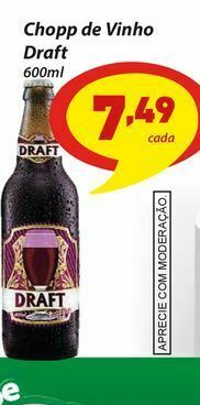 D'avó Supermercado Chopp de vinho draft 600 ml oferta
