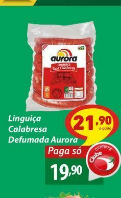 D'avó Supermercado Linguiça calabresa aurora oferta