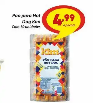 Pão de hot dog kim 10 un