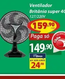 D'avó Supermercado Ventilador britânia oferta