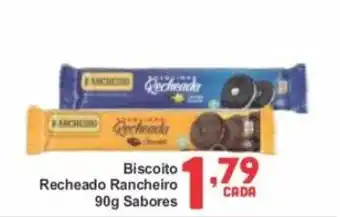 Rede Super Compras Biscoito Recheado Rancheiro 90g Sabores oferta