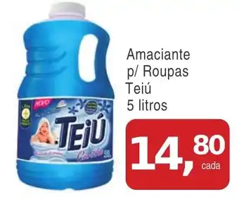 Mineirão Atacarejo Amaciante p/ Roupas Teiú 5 litros oferta