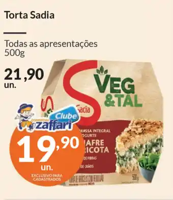 Comercial Zaffari Torta Sadia 500g oferta