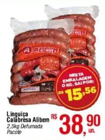 Fort Atacadista Linguiça Calabresa Alibem 2,5kg Defumada Pacote oferta