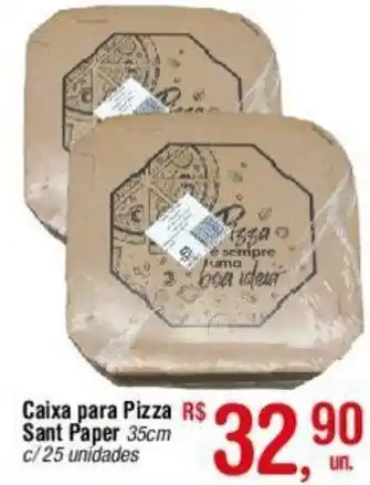 Fort Atacadista Caixa para Pizza Sant Paper 35cm c/25 unidades oferta