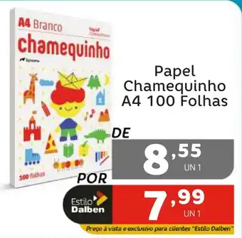 Supermercado Dalben Papel Chamequinho A4 100 Folhas oferta