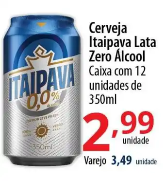 Akki Atacadista Cerveja Itaipava Lata Zero Álcool Caixa com 12 unidades de 350ml oferta