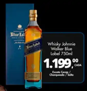Delta Supermercados Whisky Johnnie Walker Blue Label 750ml oferta