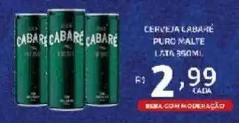Bahamas Supermercados CERVEJA CABARE PURO MALTE LATA 350ML oferta