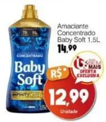 Supermercado Bem Barato Amaciante Concentrado Baby Soft 1,5L oferta