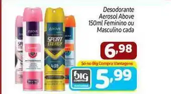 Desodorante Aerosol Above Feminino Ou Masculino 150ml
