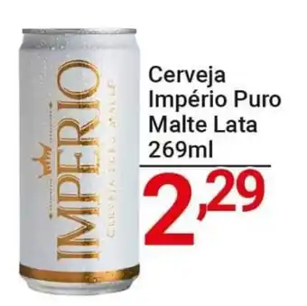 X Supermercados Cerveja Império Puro Malte Lata 269ml oferta