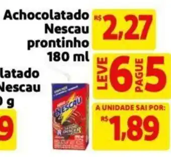 Extra Supermercado Achocolatado Nescau prontinho 180 ml oferta