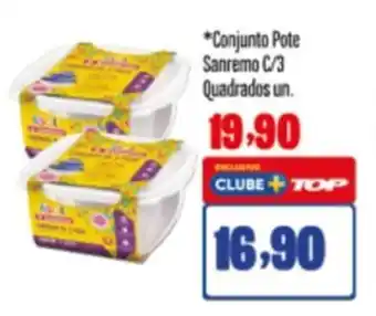 Rede Top Conjunto Pote Sanremo C/3 Quadrados un. oferta