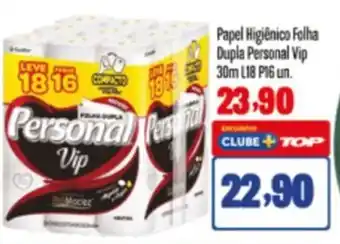 Rede Top Papel Higiênico Folha Dupla Personal Vip 30m L18 P16 un. oferta