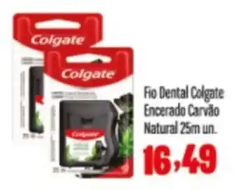 Rede Top Fio Dental Colgate Encerado Carvão Natural 25m un. oferta