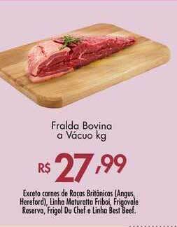 Fralda Bovina A Vácuo 1kg