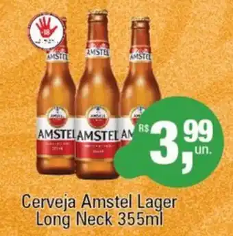 Supermercados Alvorada Cerveja Amstel Lager Long Neck 355ml oferta