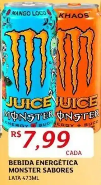 Assaí Atacadista BEBIDA ENERGÉTICA MONSTER SABORES LATA 473ML oferta