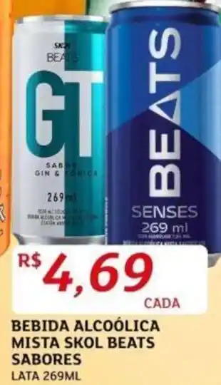 BEBIDA ALCOÓLICA MISTA SKOL BEATS SABORES LATA 269ML