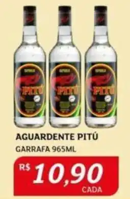 AGUARDENTE PITÚ GARRAFA 965ML