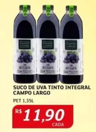 Assaí Atacadista SUCO DE UVA TINTO INTEGRAL CAMPO LARGO PET 1,35L oferta