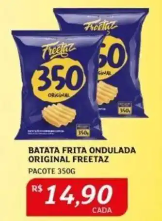 Assaí Atacadista Batata Frita Ondulada Original Freetaz pacote 350g oferta