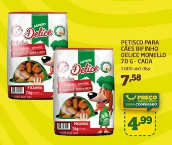 Cooper PETISCO PARA CÃES BIFINHO DELICE MONELLO 70 G - CADA 1.000 und. disp. oferta