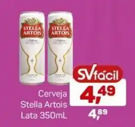 Supermercados São Vicente Cerveja Stella Artois Lata 350mL oferta