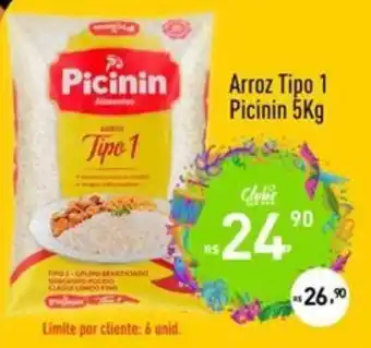 Supermercados Pague Menos Arroz Tipo 1 Picinin 5Kg oferta