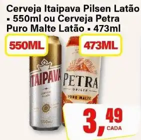 Rede Supermarket Cerveja Itaipava Pilsen Latão 550ml oferta