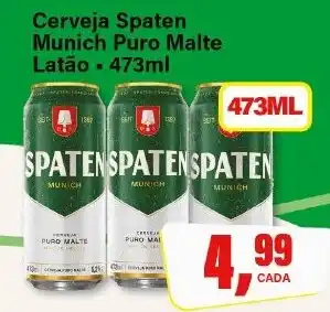 Rede Supermarket Cerveja Spaten Munich Puro Malte Latão - 473ml oferta