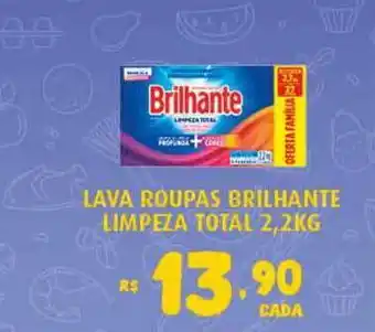 Bahamas Supermercados Lava Roupas Brilhante Limpeza Total 2.2kg oferta